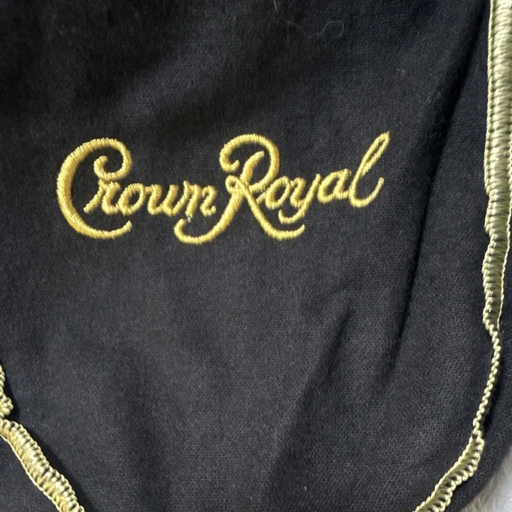 Crown Royal Embroidered Drawstring Bag Pouches Lot, Purple Green Black